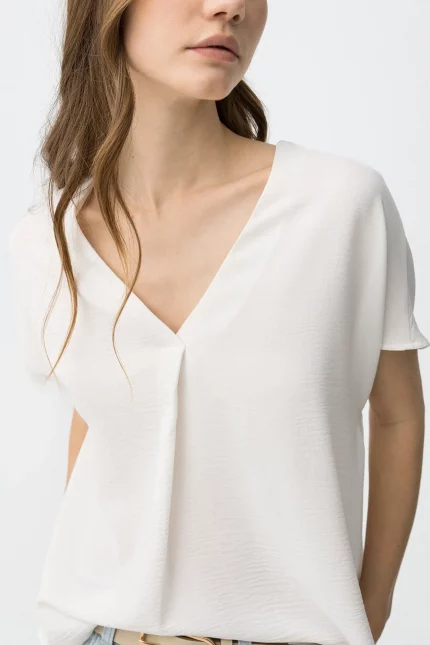 BLUSA FLUIDA BLANCA MUJER 10065173_110 BRUNOS TIFFOSI