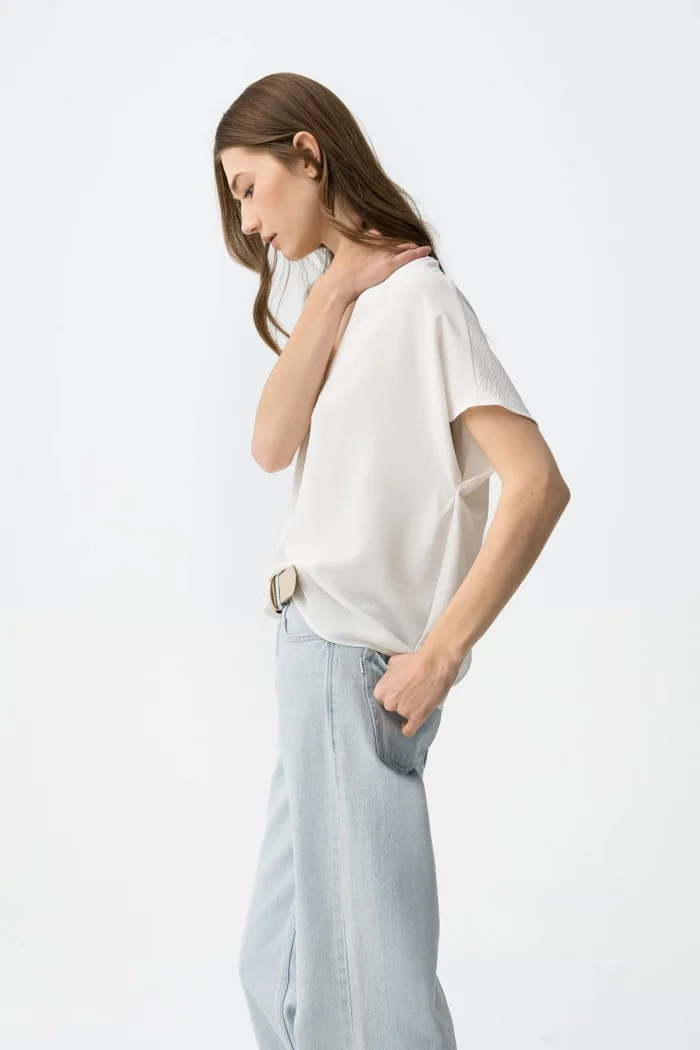 BLUSA FLUIDA BLANCA MUJER 10065173_110 BRUNOS TIFFOSI