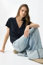 BLUSA FLUIDA MARINO MUJER 10065173_798 BRUNOS TIFFOSI