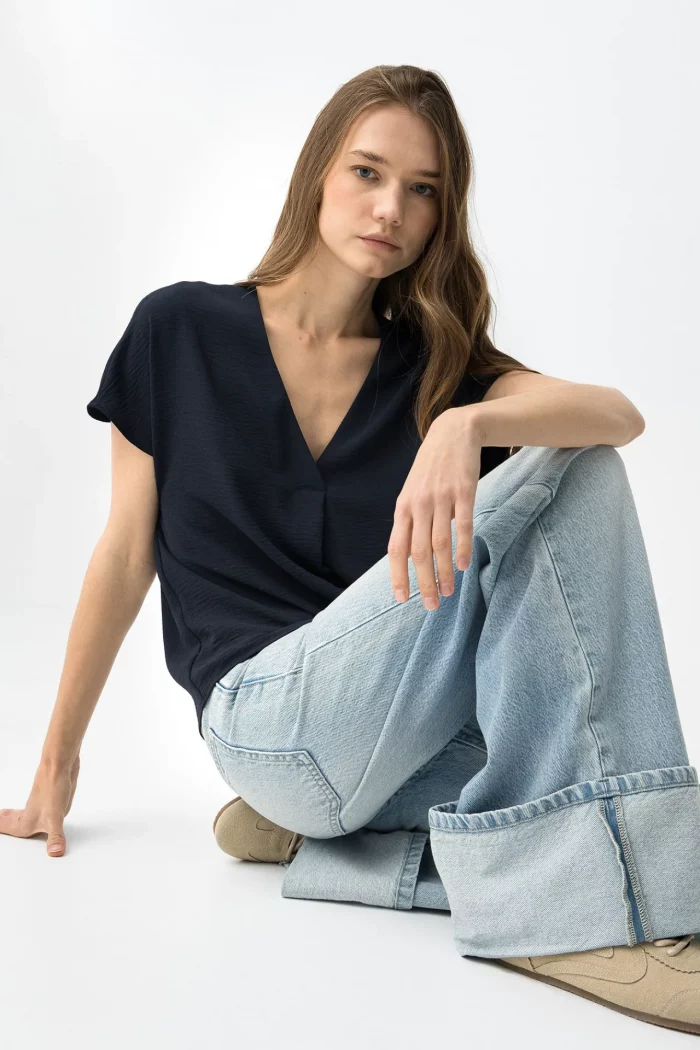 BLUSA FLUIDA MARINO MUJER 10065173_798 BRUNOS TIFFOSI