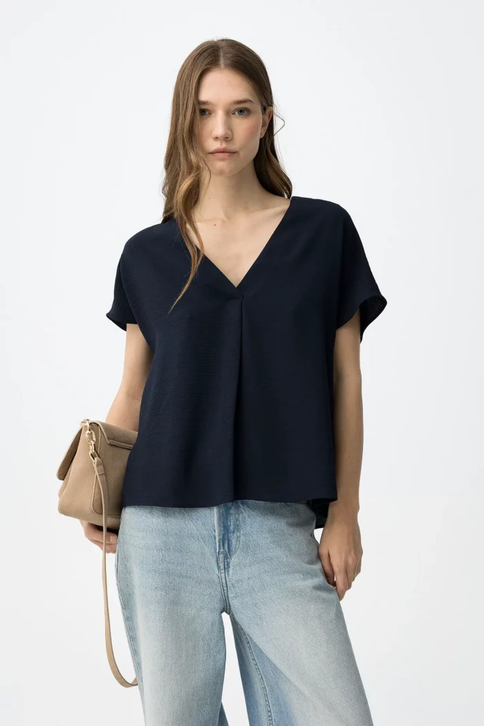 BLUSA FLUIDA MARINO MUJER 10065173_798 BRUNOS TIFFOSI