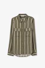 CAMISA FLUIDA VERDE RAYAS MUJER 10067205_829