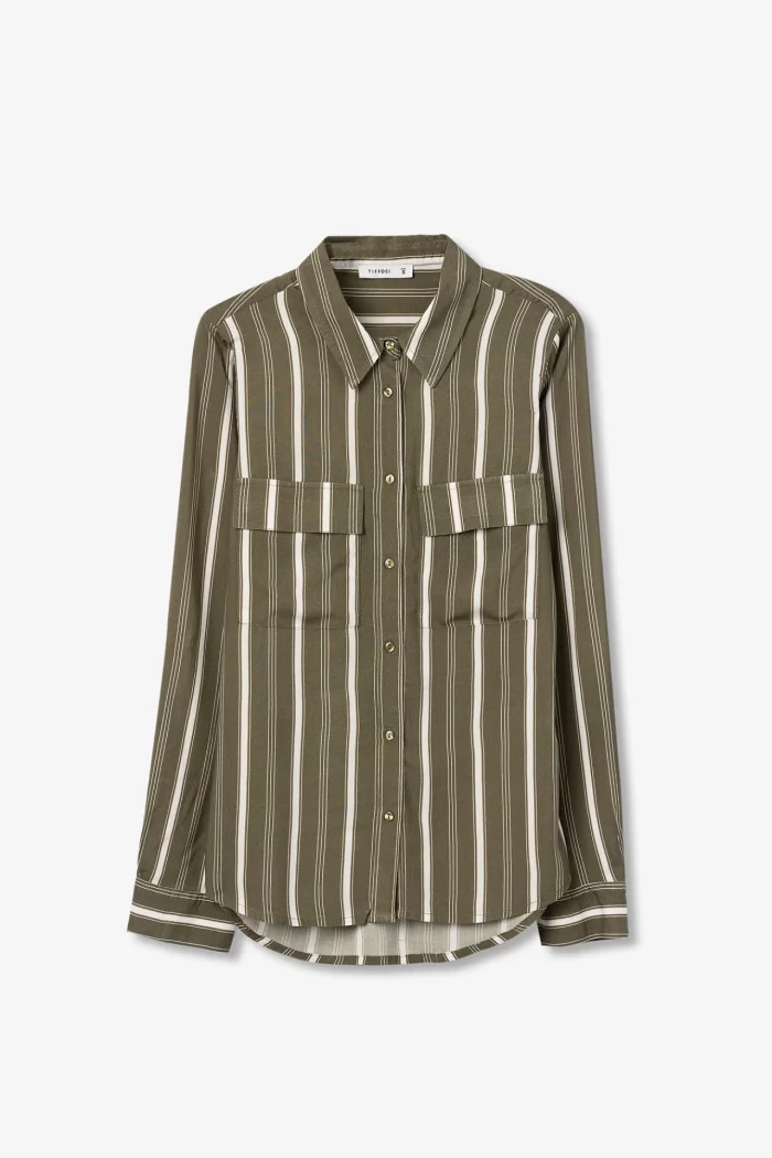 CAMISA FLUIDA VERDE RAYAS MUJER 10067205_829