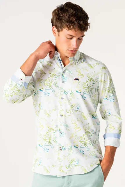 CAMISA GRAFITI VERDE HOMBRE 261129 BRUNOS THE SURFCAR