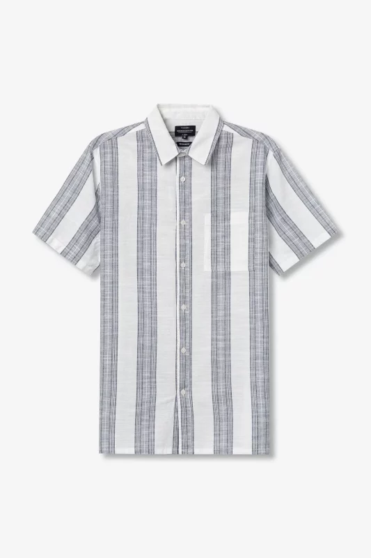 CAMISA RAYAS MANGA CORTA AZUL HOMBRE 10065574_763 BRUNOS TIFFOSI