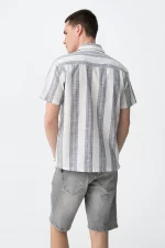 CAMISA RAYAS MANGA CORTA BEIGE HOMBRE 10065574_790 BRUNOS TIFFOSI (2)