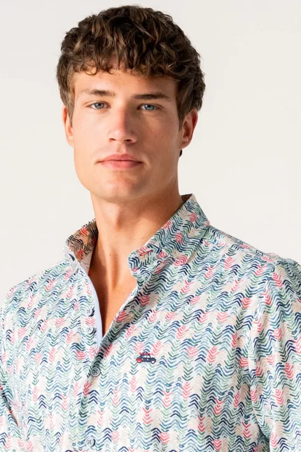 CAMISA ZIGZAG HOMBRE 261016 BRUNOS THE SURFCAR