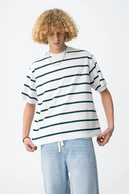 CAMISETA BLANCA RAYAS CHICO 10065763_001 BRUNOS TIFFOSI