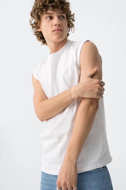CAMISETA BLANCA SIN MANGAS CHICO 10064386_001 BRUNOS TIFFOSI