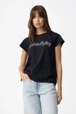 CAMISETA BORDADO MARINO MUJER 10064538_798 BRUNOS TIFFOSI