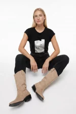 CAMISETA ESTAMPADA METALIZADA MUJ ER 10067303 TIFFOSI BRUNOS