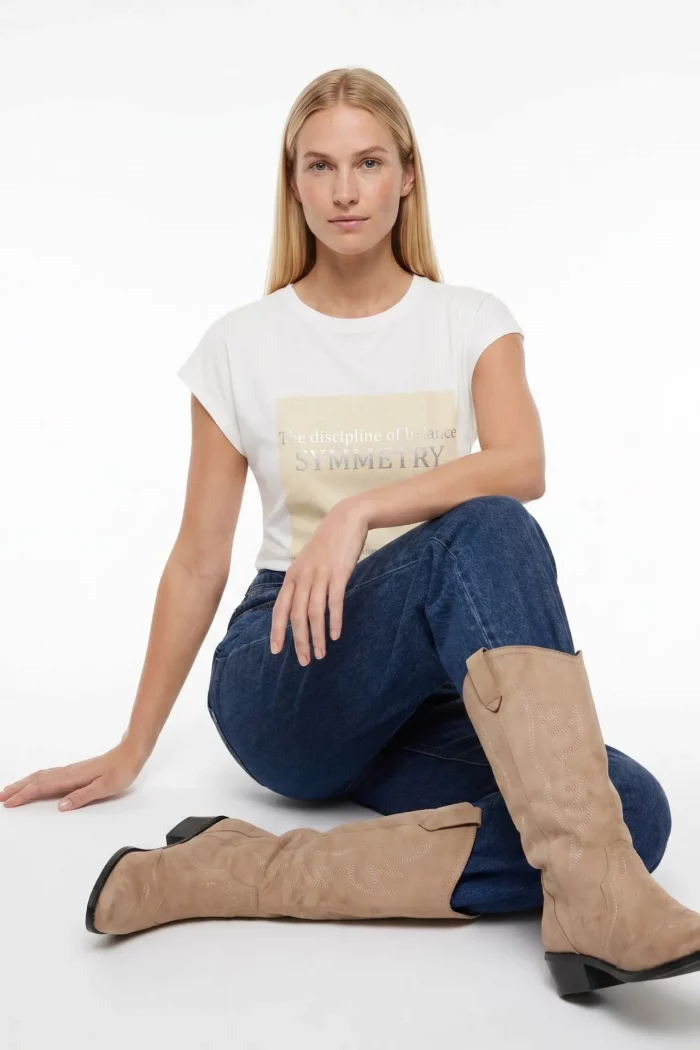 CAMISETA ESTAMPADA METALIZADA MUJ ER 10067303 TIFFOSI BRUNOS