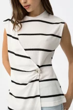 CAMISETA HILO RAYAS MUJER 10064467_110 BRUNOS TIFFOSI