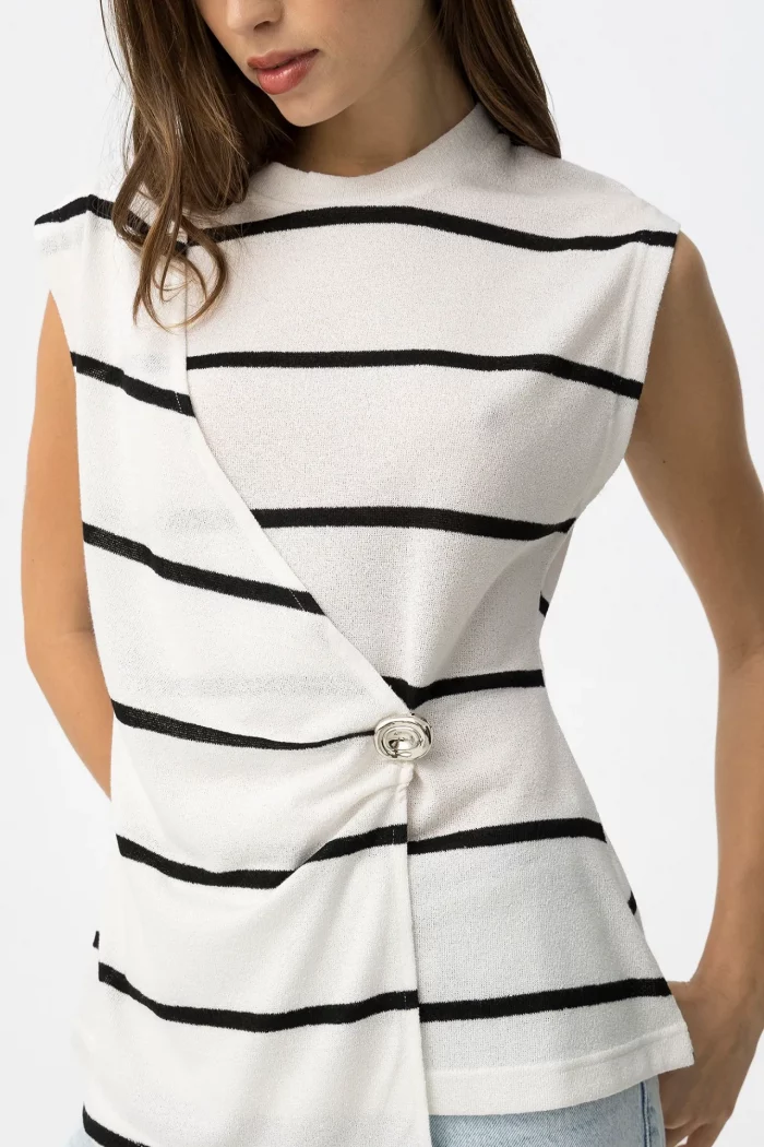 CAMISETA HILO RAYAS MUJER 10064467_110 BRUNOS TIFFOSI