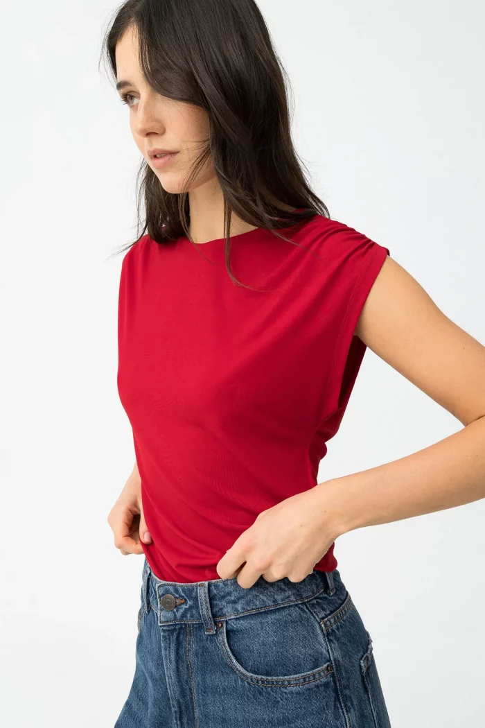 CAMISETA ROJA ESCOTE ESPALDA MUJER 10064698 BRUNOS TIFFOSI