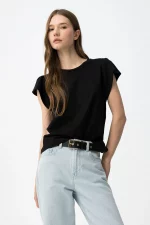 CAMISETA VOLANTES NEGRA MUJER 10064823_000 BRUNOS TIFFOSI