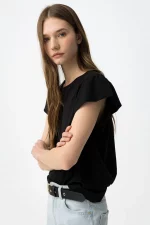 CAMISETA VOLANTES NEGRA MUJER 10064823_000 BRUNOS TIFFOSI