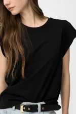 CAMISETA VOLANTES NEGRA MUJER 10064823_000 BRUNOS TIFFOSI