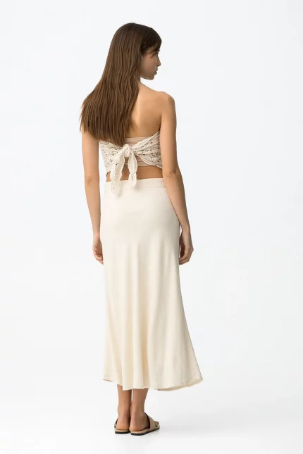 FALDA MIDI BEIGE MUJER 10065611_110 BRUNOS TIFFOSI