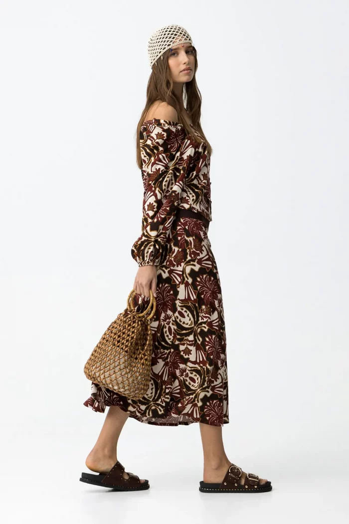 FALDA MIDI GRANATE MUJER 10065611_152 BRUNOS TIFFOSI