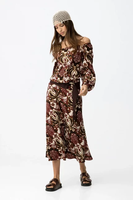 FALDA MIDI GRANATE MUJER 10065611_152 BRUNOS TIFFOSI