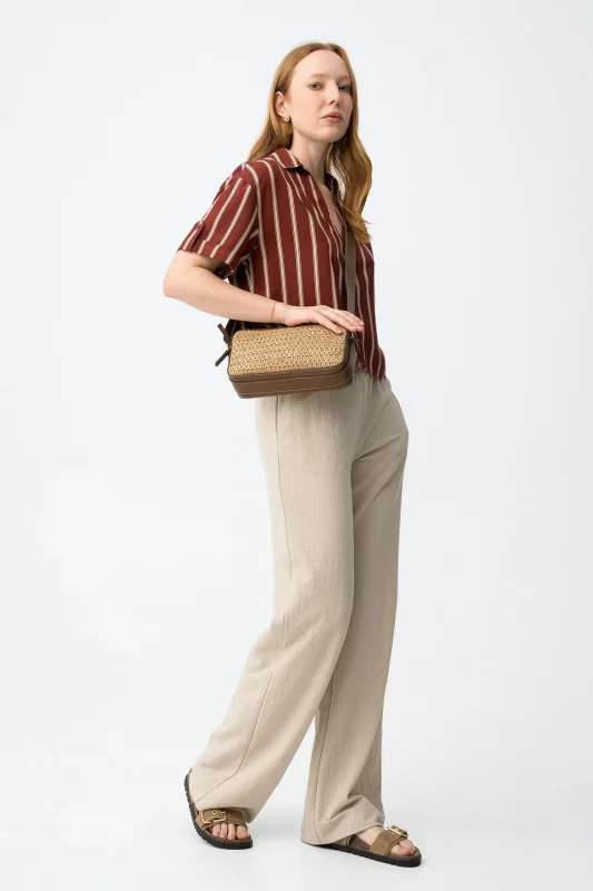 PANTALON ANCHO BEIGE MUJER 10064907_134 BRUNOS TIFFOSI