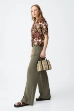 PANTALON ANCHO VERDE MUJER 10064907_831 BRUNOS TIFFOSI