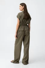 PANTALON LYOCELL WIDE VERDE MUJER 10064602_8 BRUNOS TIFFOSI