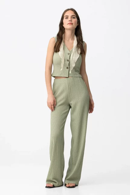 PANTALON WIDE VERDE CHICA 10066516_813 BRUNOS TIFFOSI