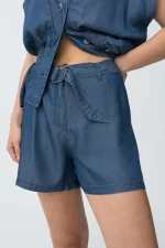 SHORT LYOCELL AZUL MUJER 10065890_E10 BRUNOS TIFFOSI