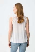 TOP ENCAJE BLANCO MUJER 10065170_001 BRUNOS TIFFOSI