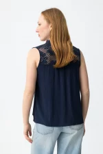 TOP ENCAJE MARINO MUJER 10065170_798 BRUNOS TIFFOSI