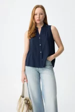 TOP ENCAJE MARINO MUJER 10065170_798 BRUNOS TIFFOSI