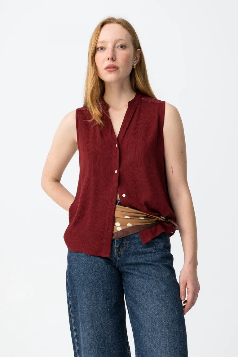 TOP ENCAJE ROJO MUJER 10065170_519 BRUNOS TIFFOSI