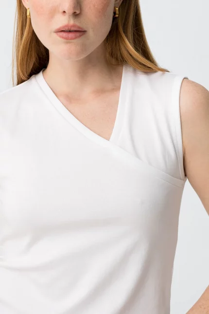 TOP ESCOTE CRUZADO BLANCO MUJER 10066002_001 BRUNOS TIFFOSI