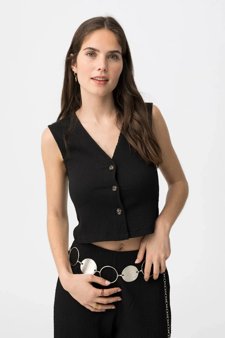 TOP NEGRO CON BOTONES CHICA 10064645_000 BRUNOS TIFFOSI (2)