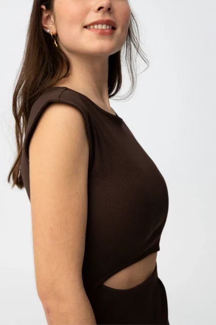 VESTIDO CORTO MARRON CHICA 10064946_290 BRUNOS TIFFOSI