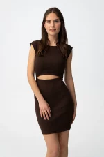 VESTIDO CORTO MARRON CHICA 10064946_290 BRUNOS TIFFOSI