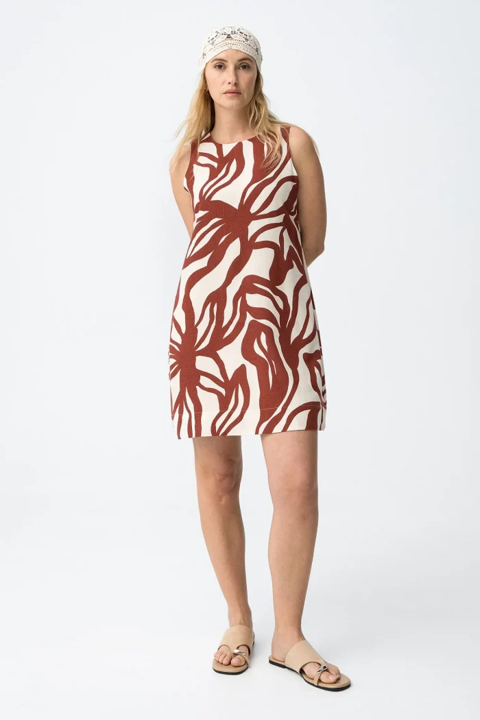 VESTIDO CORTO SIN MANGAS GRANATE MUJER 10065228_152 BRUNOS TIFFOSI