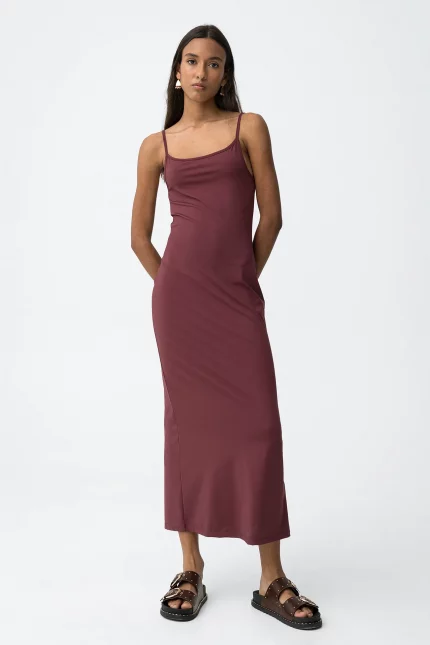 VESTIDO LARGO GRANATE CHICA 10066470_5 BRUNOS TIFFOSI (2)