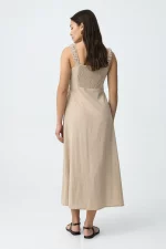 VESTIDO MIDI BEIGE MUJER 10065187_134 BRUNOS TIFFOSI