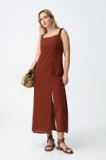 VESTIDO MIDI ROJO MUJER 10065187_519 BRUNOS TIFFOSI