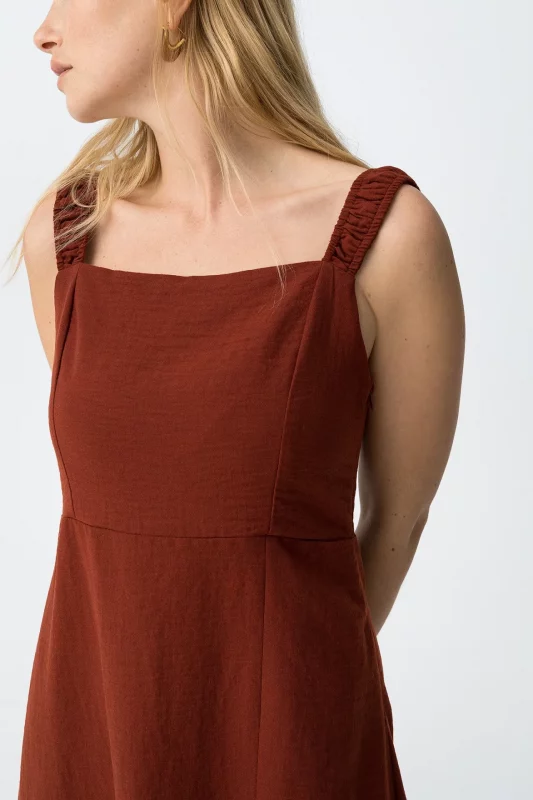 VESTIDO MIDI ROJO MUJER 10065187_519 BRUNOS TIFFOSI