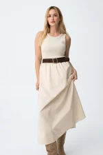 VESTIDO SIN MANGAS BEIGE MUJER 10066004_134 BRUNOS TIFFOSI