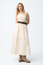 VESTIDO SIN MANGAS BEIGE MUJER 10066004_134 BRUNOS TIFFOSI