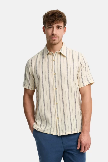 CAMISA RAYAS BEIGE HOMBRE 20-719 BRUNOS INDICODE