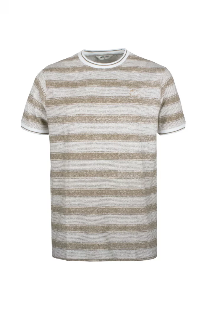 CAMISETA RAYAS BEIGE HOMBRE 41-228 BRUNOS INDICODE
