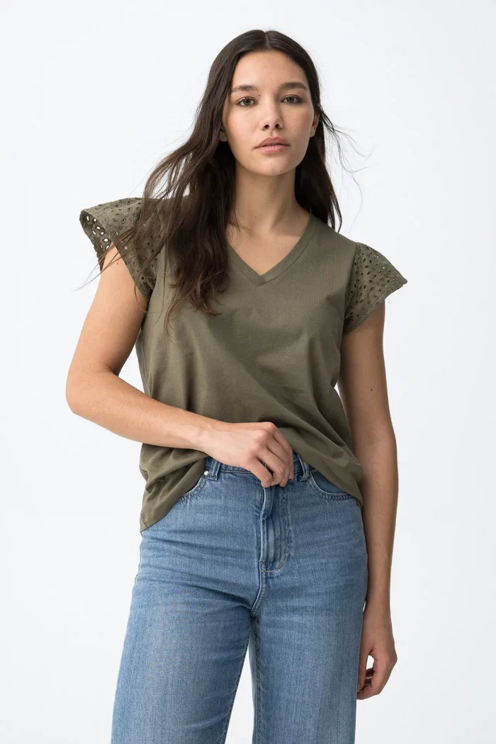 CAMISETA VOLANTES VERDE MUJER 10064849_831 BRUNOS TIFFOSI