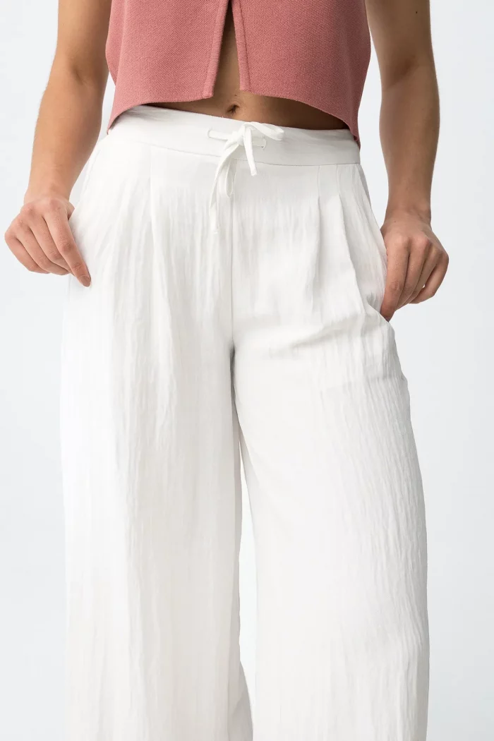 PANTALON ANCHO BLANCO MUJER 10065965_110 BRUNOS TIFFOSI