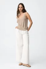 PANTALON ANCHO BLANCO MUJER 10065965_110 BRUNOS TIFFOSI